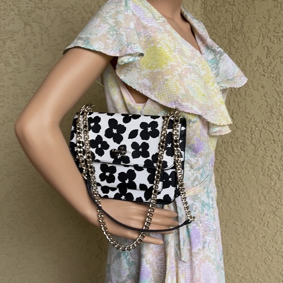 Kate Spade remi graphic blooms flap chain crossbody - Picture 13 of 16